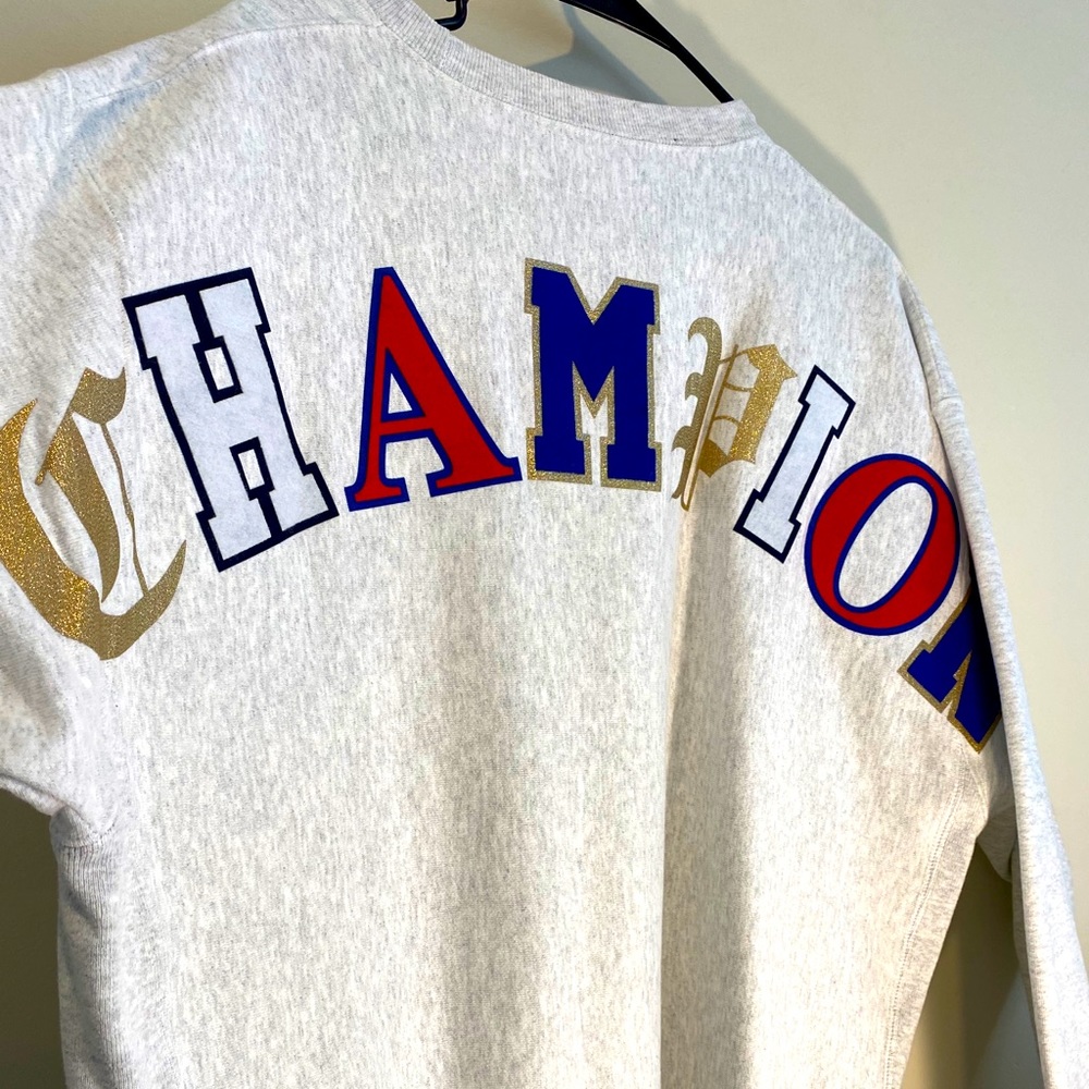 Champion Crewneck: Awesome Block Lettering